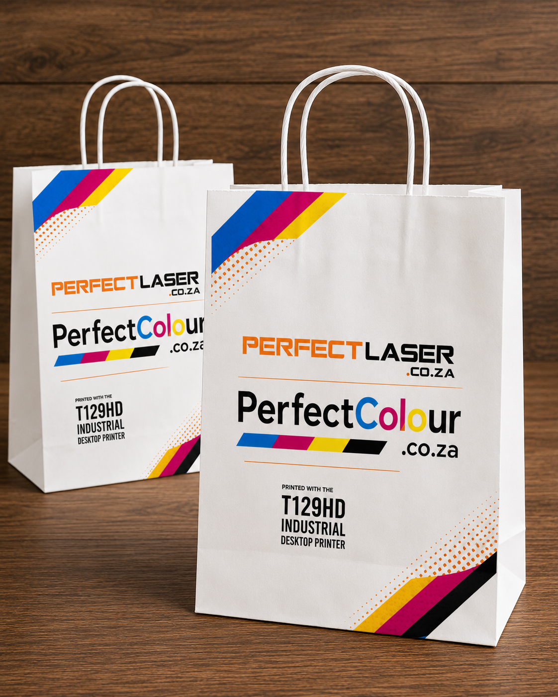 White Paper Bags with Handles